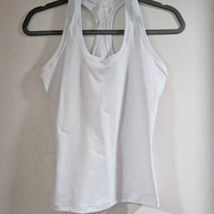 Elegant White Racerback Tank Top